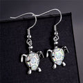 Fashion Women Earrings 2026 Fashion Blue Imitation Opal Drop Earrings Cute Turtle Animal Earrings Female Wedding Jewelry Gift