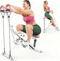 Squat Machine, Squat Assist Rower for Glutes and Thighs, Foldable Exercise Equipment W/ Four Adjustable Resistance for Home, Full Body Workout Machine