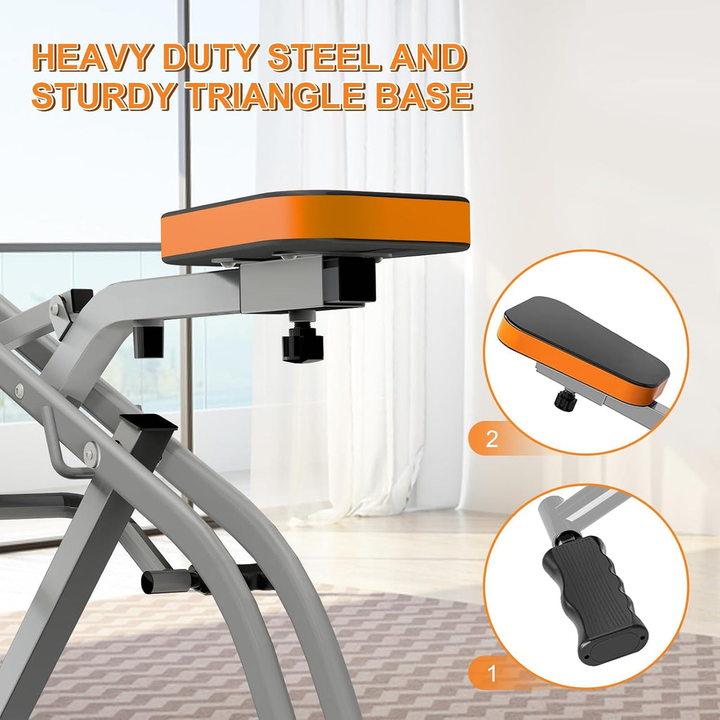 Squat Machine for Home, Squat Assist Trainer with Adjustable Resistance, Foldable Rowing Machine, LCD Display, Exercise Trainer with 265LBS Capacity for Glutes Legs Workout
