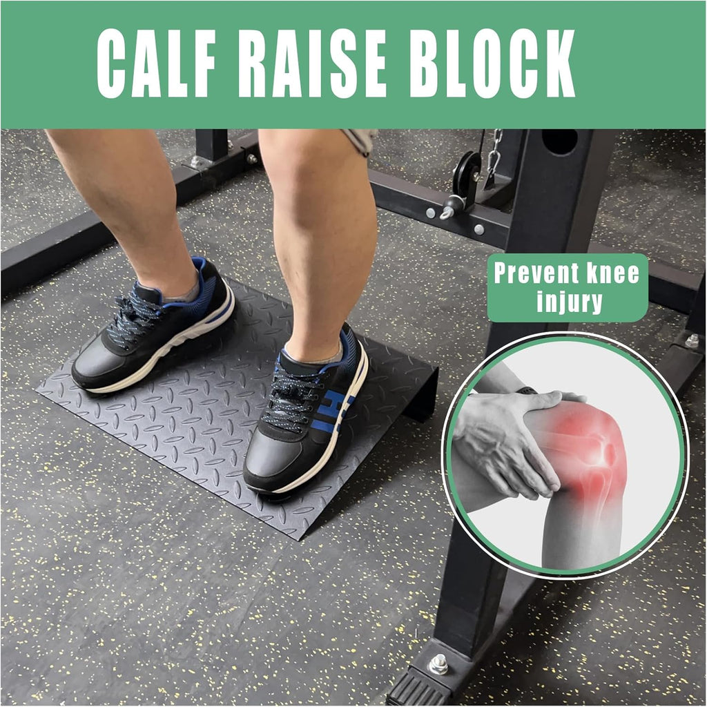 Steel Squat Wedge Block & Slant Board, Heel Elevated Split Squat Wedges Weightlifting, Calf Raise Machine for Calf Stretching