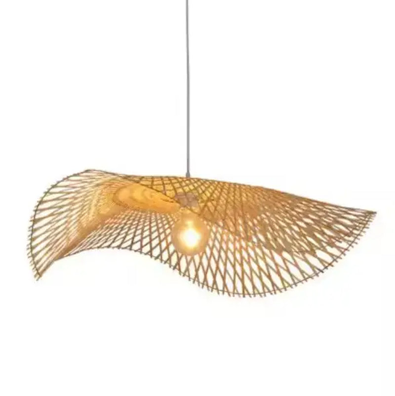 2026 Newest Bamboo Pendant Lamps Ceiling Lights Rattan Wicker Lustre Hand Knit Braiding Suspended Home Dining Braided Decor Hot