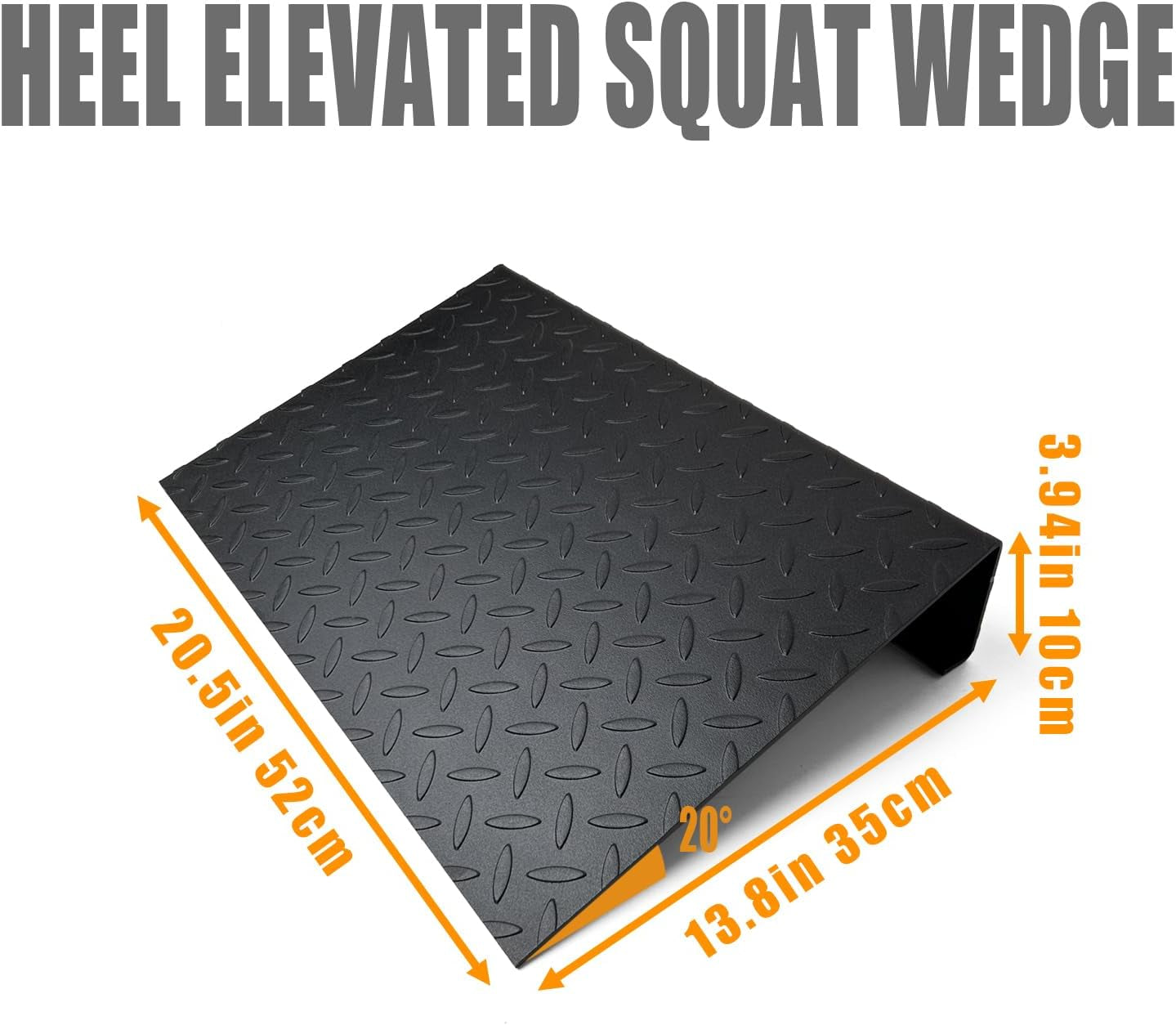 Steel Squat Wedge Block & Slant Board, Heel Elevated Split Squat Wedges Weightlifting, Calf Raise Machine for Calf Stretching